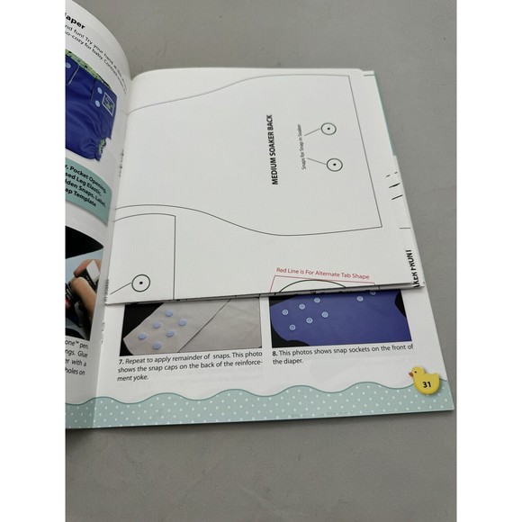 Babyville Boutique Book 35076 DIY Cloth Diapers Made Easy Uncut Sewing Pattern - Picture 6 of 7